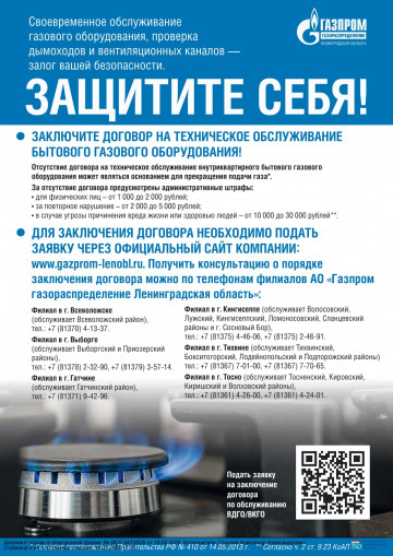 Обслуживание газового оборудования